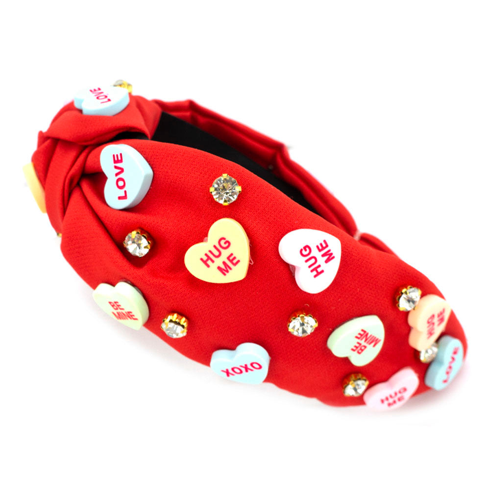 Prep Obsessed Candy Heart Headband Red