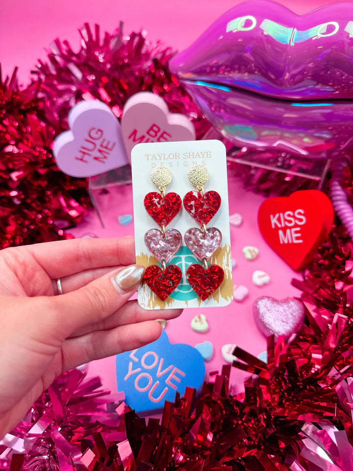 Hugs and Kisses Acrylic Hearts – Taylor Shaye Designs